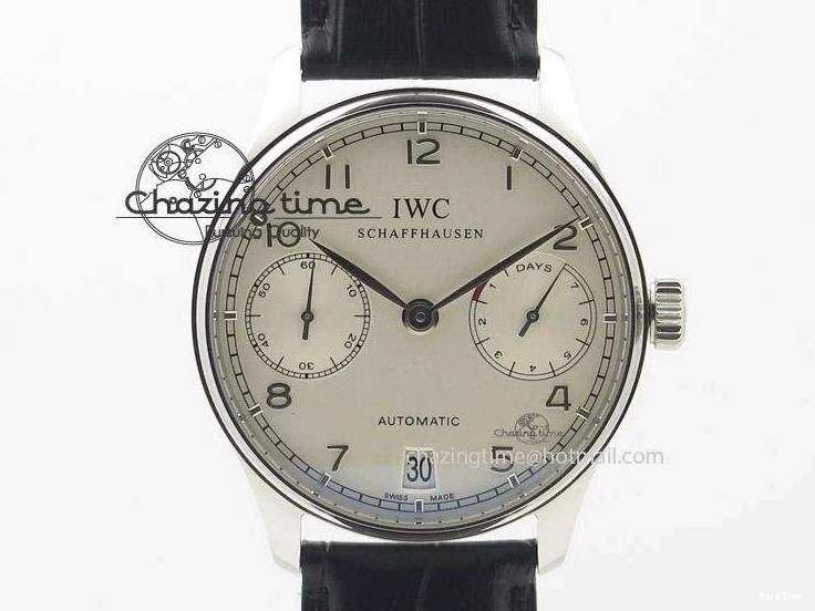 MIROTIME 0405 Bold Portuguese Real PR IW500704 ZF 1:1 Best Edition On Black Leather Strap A 7374